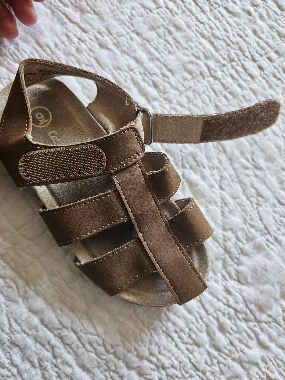 Cat & Jack Brown Kids' Strappy Sandals Boy 9 Child